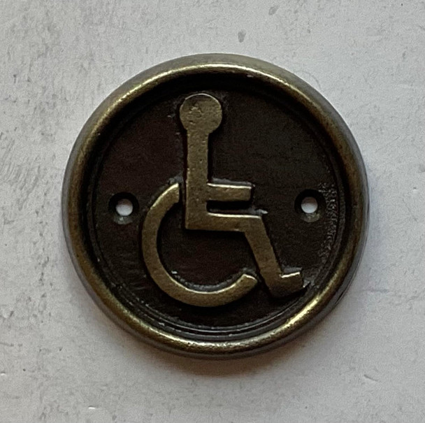 Signage  Wheelchair accessible symbol-CAST aluminum