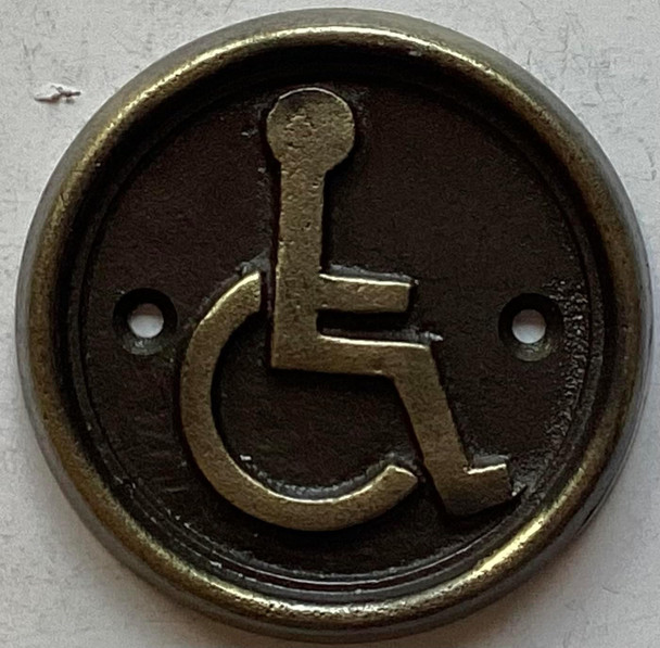Wheelchair accessible symbol-CAST aluminum  Signage