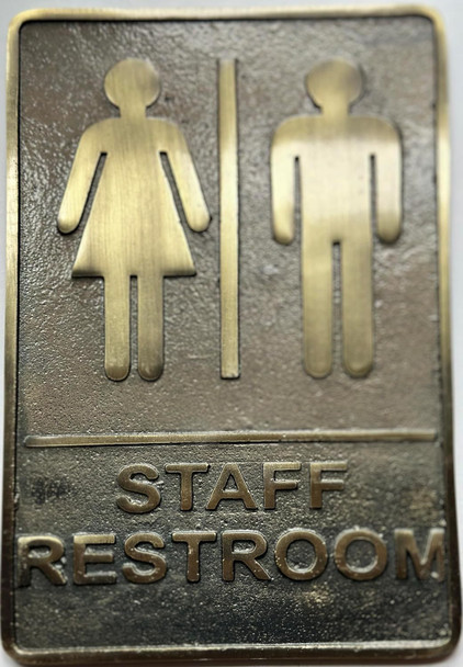 Sign Cast Aluminium staff Restroom