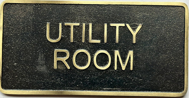 Signage  Cast Aluminium Utility room