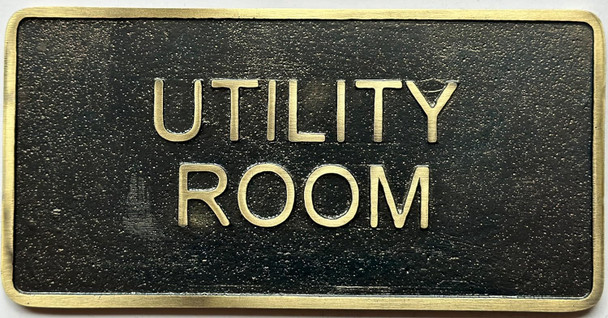 Cast Aluminium Utility room  Signage