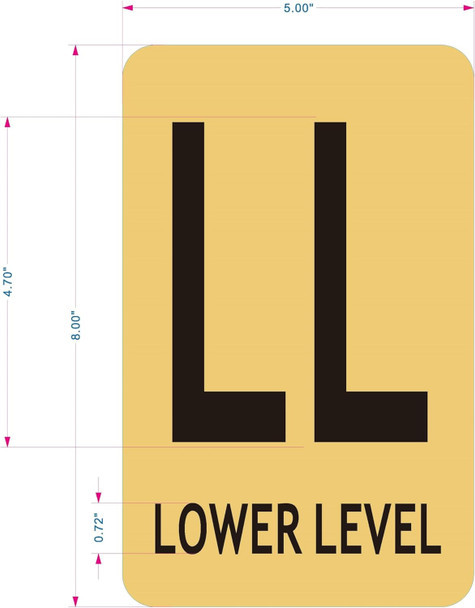 LOWER LEVEL FLOOR NUMBER  Signage