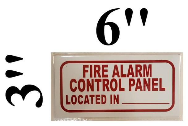 FIRE ALARM CONTROL PANEL LOCATED IN SIGN