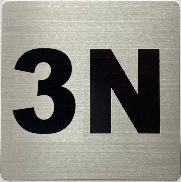 Apartment number 3N sign