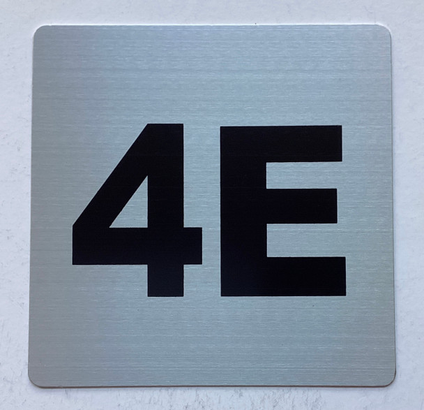 Signage Apartment number 4E