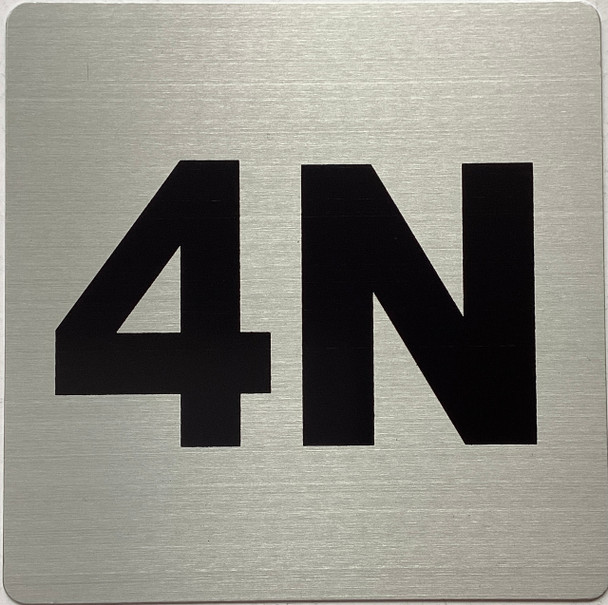 Apartment number 4N sign