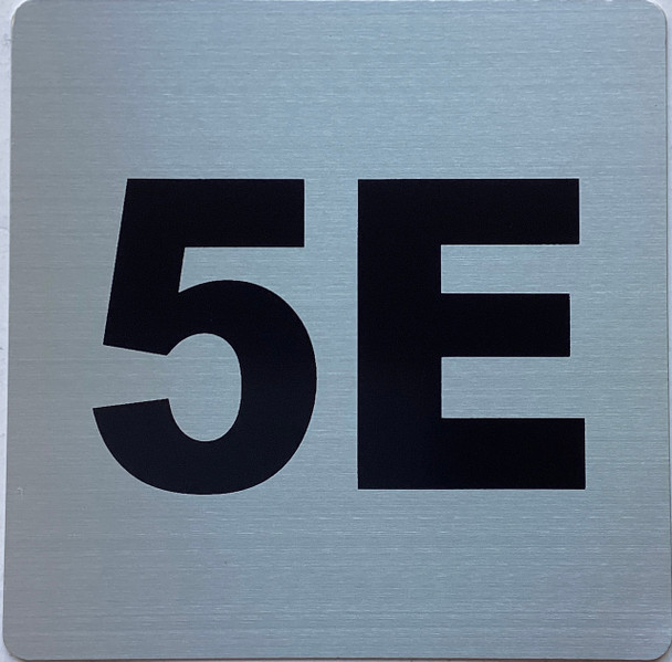 Signage Apartment number 5E