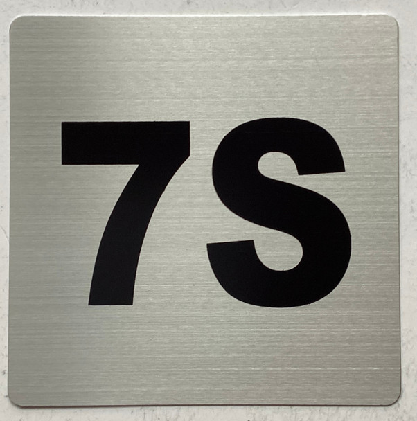 Apartment number 7S signage