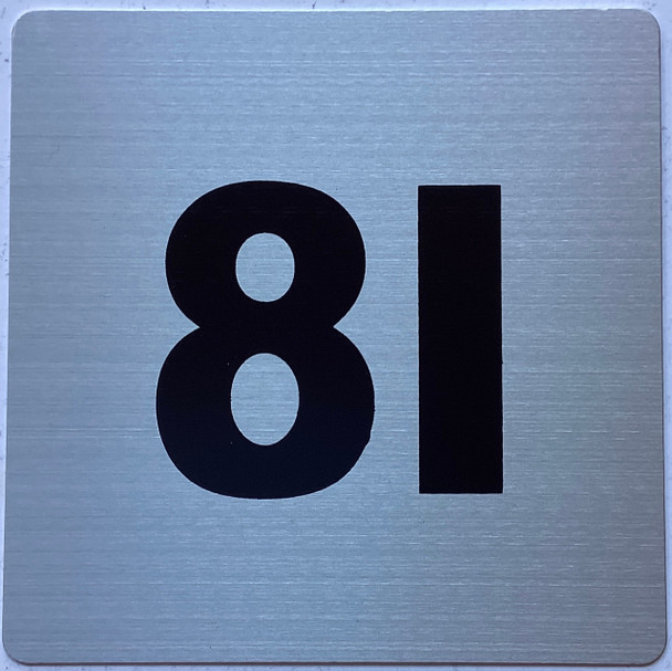 Apartment number 8I signage