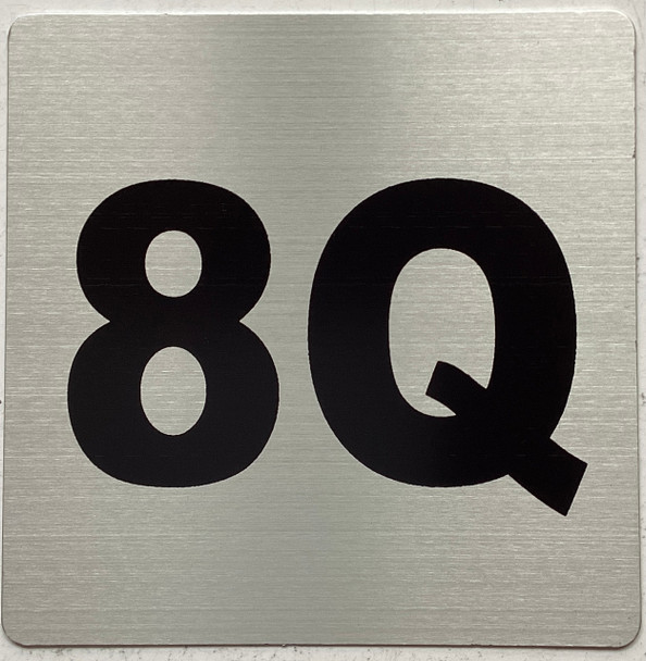 Apartment number 8Q signage