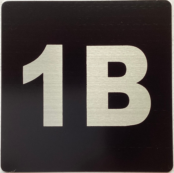 Apartment number 1B signage