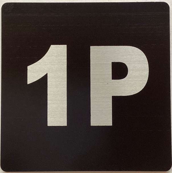 Apartment number 1P signage