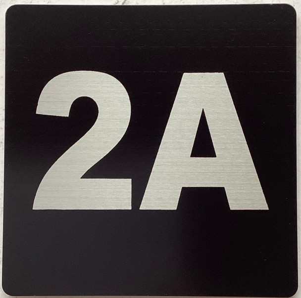 Apartment number 2A signage