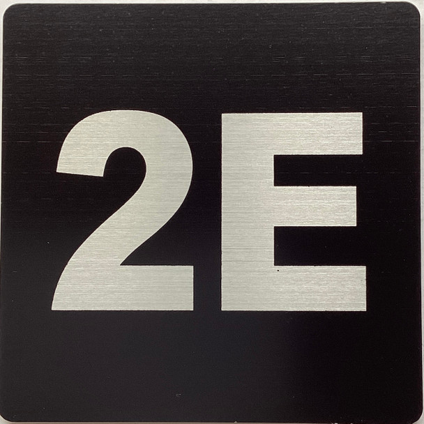 Apartment number 2E signage