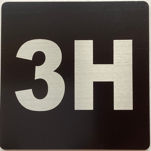 Apartment number 3H signage