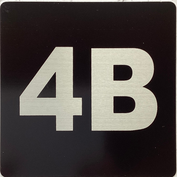 Apartment number 4B signage