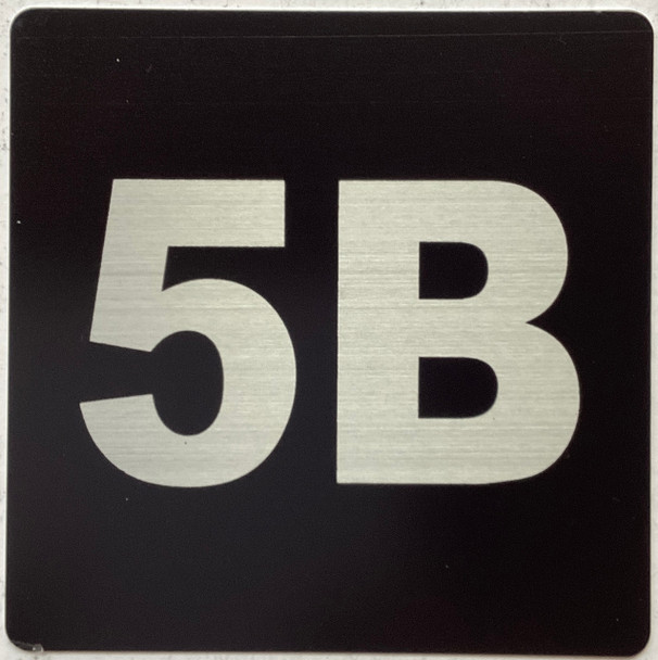 Signage Apartment number 5B