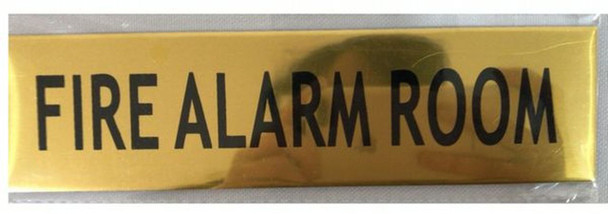FIRE ALARM ROOM SIGN - GOLD