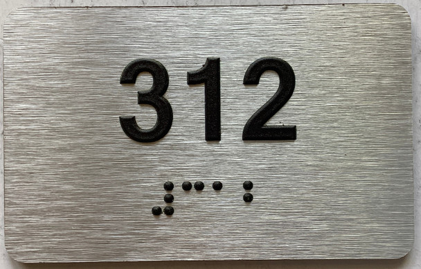 ADA APARTMENT NUMBER 312 SIGN