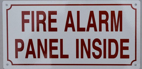 SIGNS FIRE ALARM PANEL INSIDE SIGN (WHITE