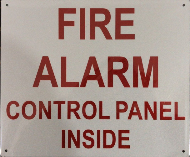 FIRE ALARM CONTROL PANEL INSIDE SIGN-