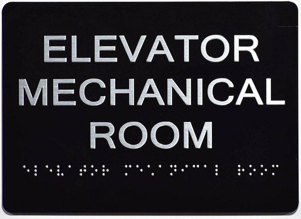 SIGNS ELEVATOR MECHANICAL ROOM Sign -Tactile Signs