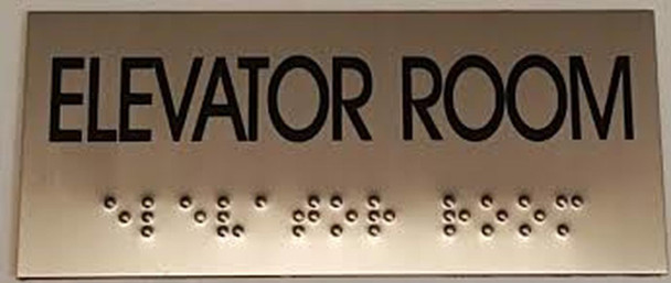 SIGNS ELEVATOR ROOM Sign -Tactile