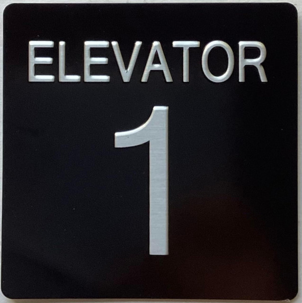 ADA ELEVATOR FLOOR NUMBER (ELEVATOR NUMBER 1) SIGN