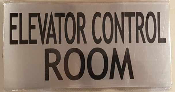 SIGNS ELEVATOR CONTROL ROOM SIGN – BRUSHED