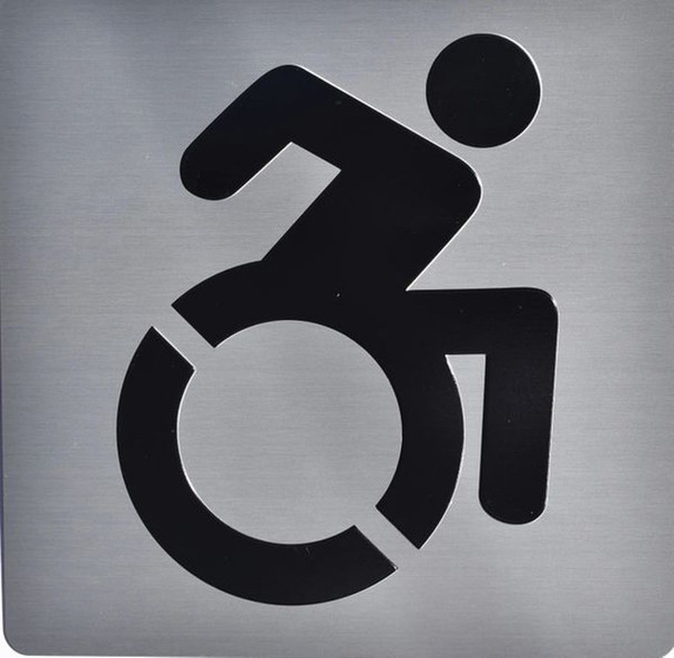 SIGNS ACCESSIBLE SYMBOL Sign -Tactile Signs SILVER