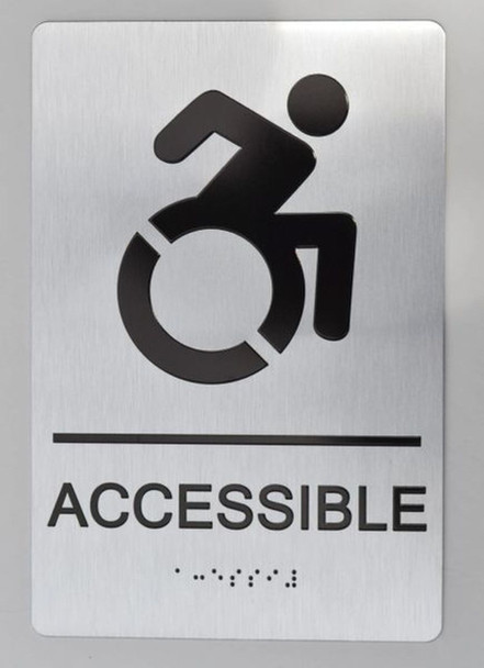 SIGNS ACCESSIBLE ADA-SIGN 6X9 SILVER -