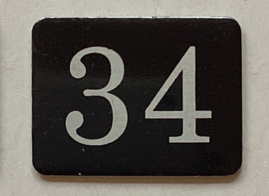 Number 34 Mailbox Number Sign / Locker Number Sign – Rust-Free Aluminum ...