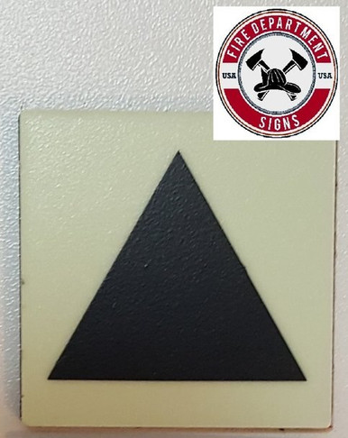 Triangular Large Building Sign PHOTOLUMINESCENT DOOR IDENTIFICATION LETTER