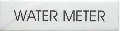 WATER METER SIGN - PURE WHITE (ALUMINUM SIGNS 2X7.75) - BUILDING SIGNS