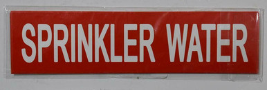 Set of 5 PCS - Sprinkler Water (Sticker,RED, 2X8) - BUILDING SIGNS