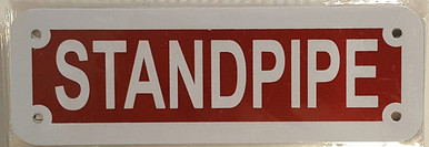 STANDPIPE SIGN (RED REFLECTIVE , ALUMINIUM 2X6 ) - BUILDING SIGNS