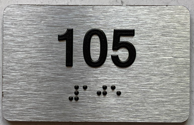 Apartment number 105 sign -Unit Number 105 sign / Suite 105 sign ...