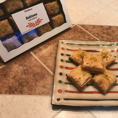 Baklawa with Walnuts - 12 Piece