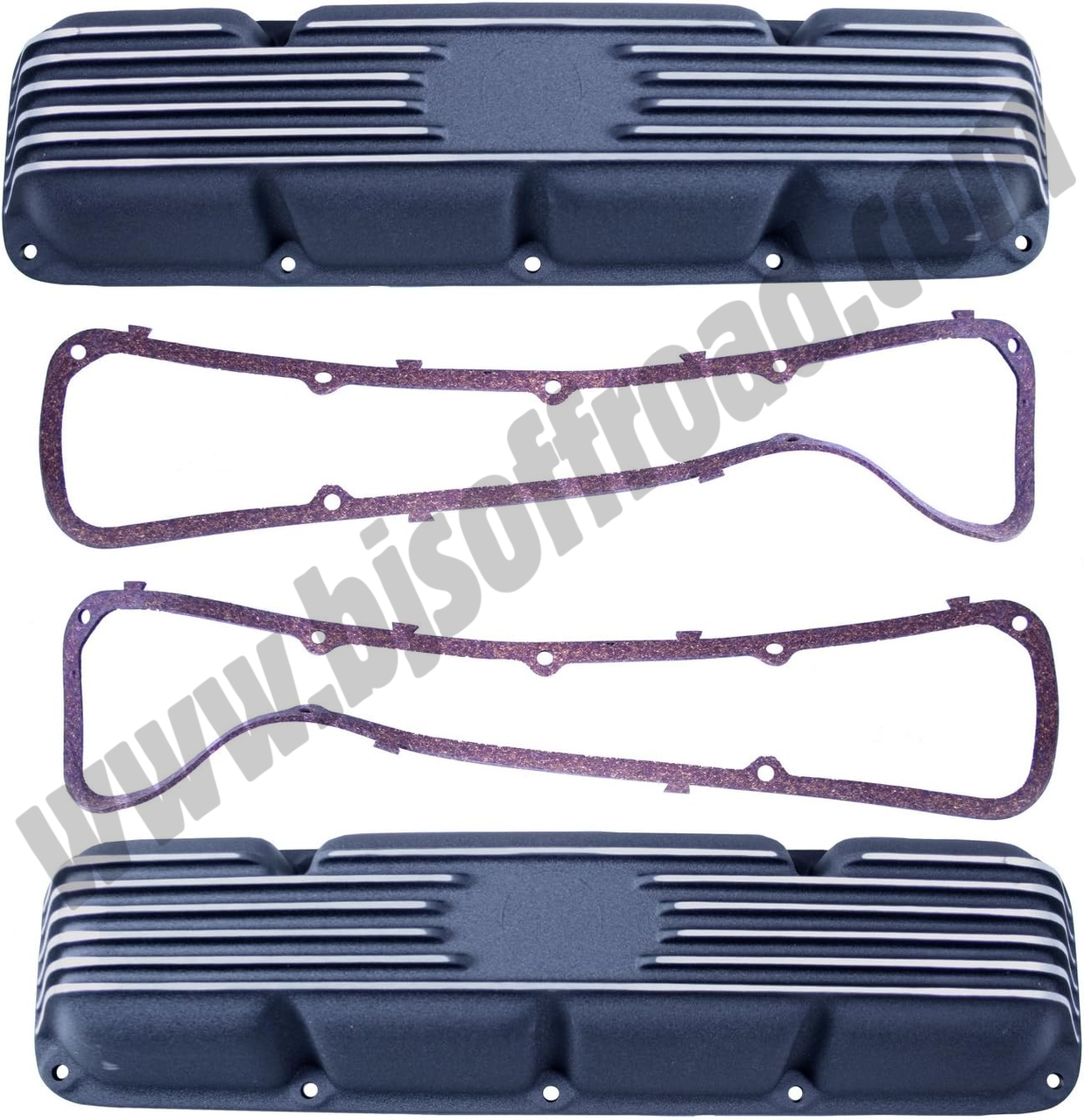 Black Powdercoated Aluminum Valve Covers AMC V8