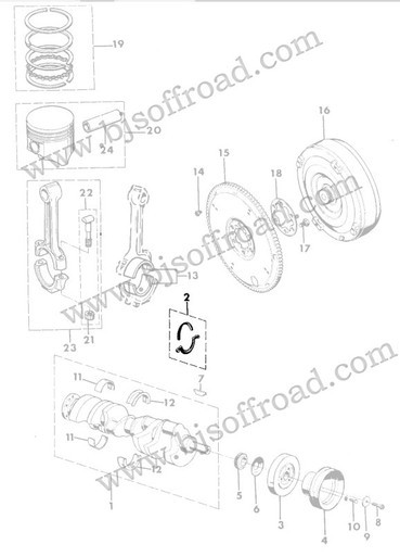 Rear Main Bearing Seal Set BJ's FullSize Jeep Parts