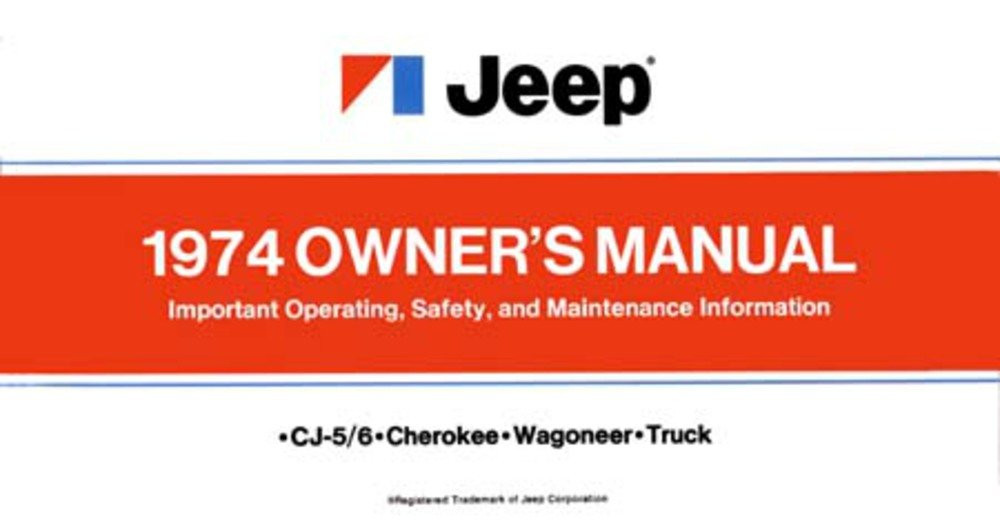 1974 Jeep Owners Manual
