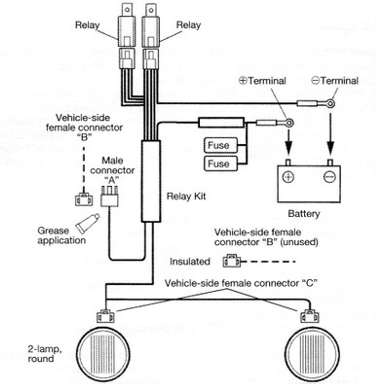 Universal Headlight Relay Harness Kit
