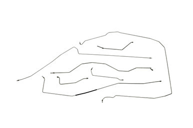 Brake Line Kit Hardlines 19671969 M715 Stainless Steel (7 pc.)