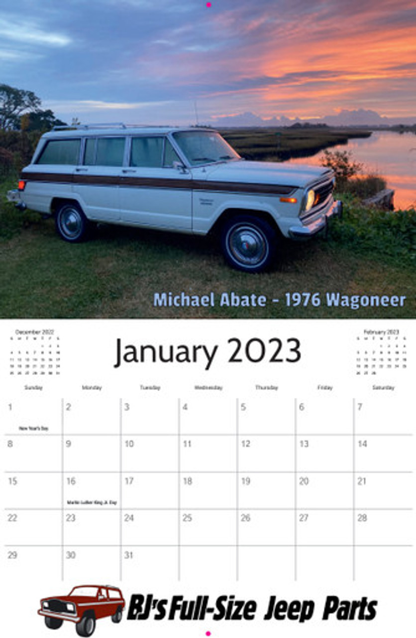 2023 FullSize Jeep Calendar! BJ's FullSize Jeep Parts