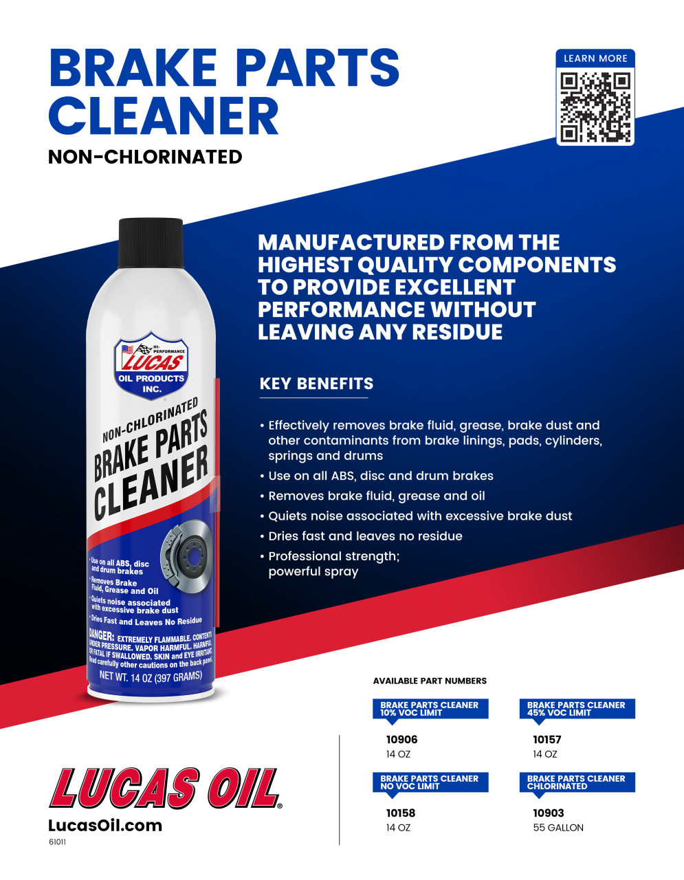 Lucas NonChlorinated Brake Parts Cleaner