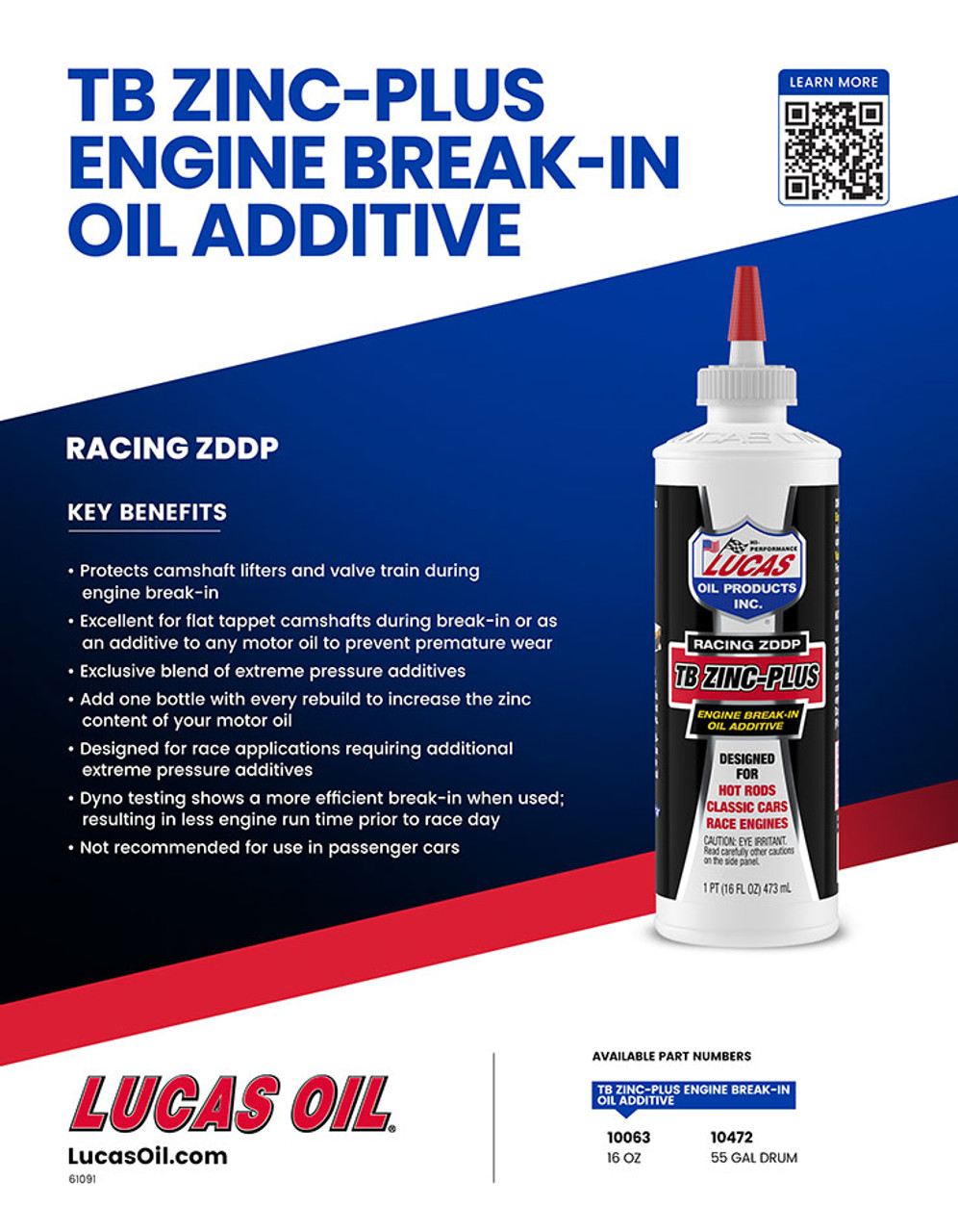 Lucas Oil Engine BreakIn Oil Additive