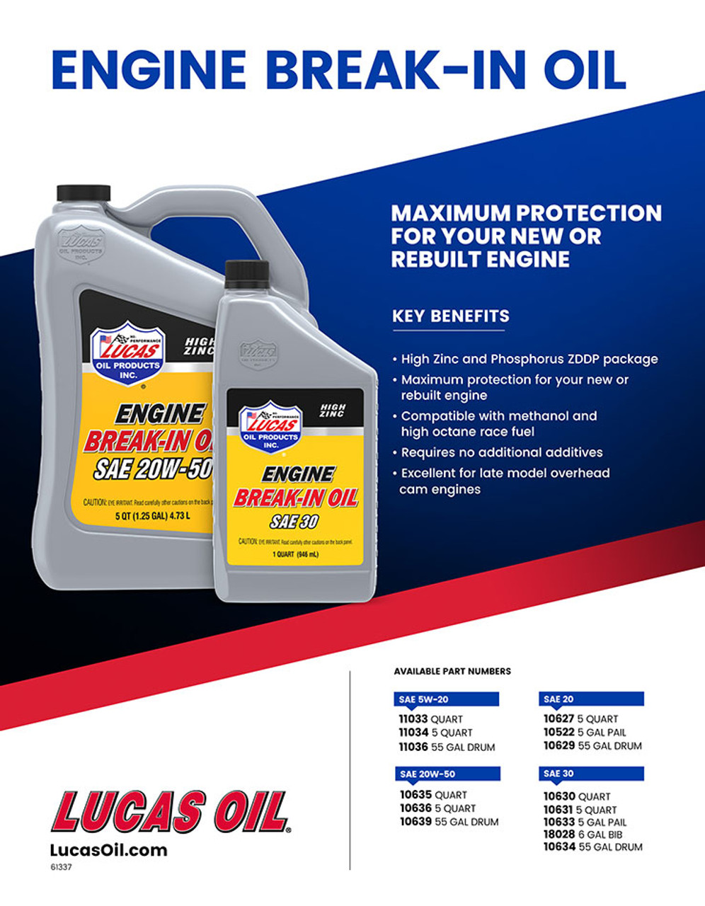 Lucas Oil Engine BreakIn Oil