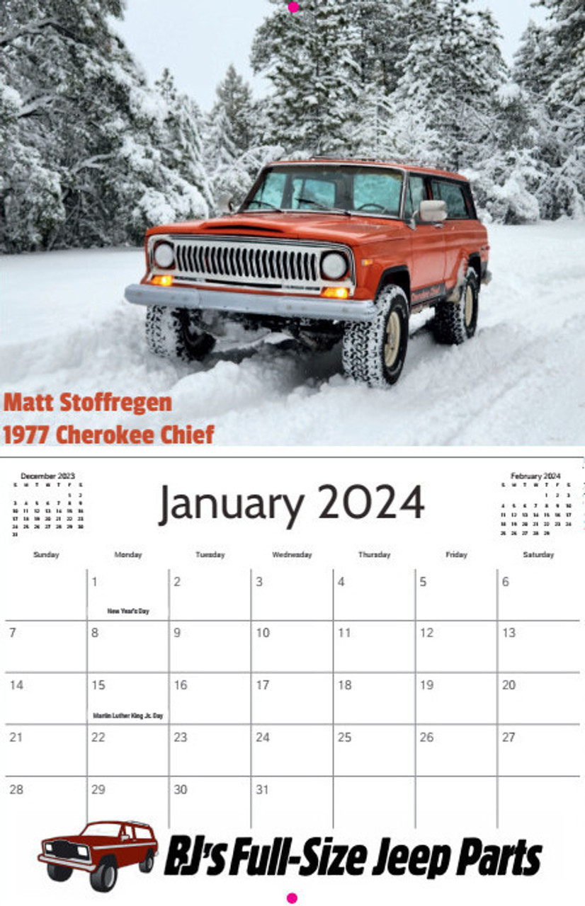 2024 FullSize Jeep Calendar!