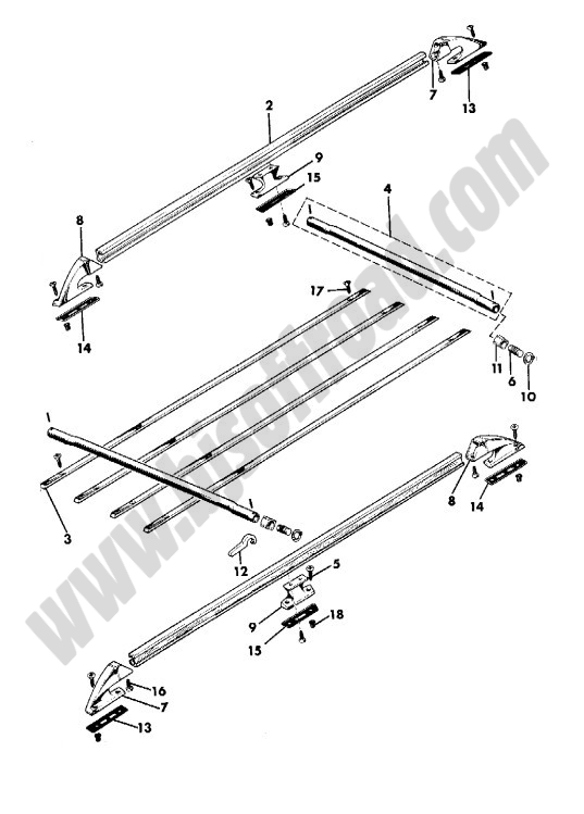 Roof Rack Luggage Strip Screws - Set of 12 - BJ's Full-Size Jeep Parts