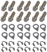 Stage 8 AMC V8 Locking Header Bolt Kit - 6pt Double Hex Head Nickel Plated (3/8-16x1 bolts)